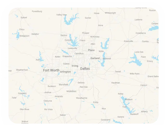 A map of Dallas, Texas