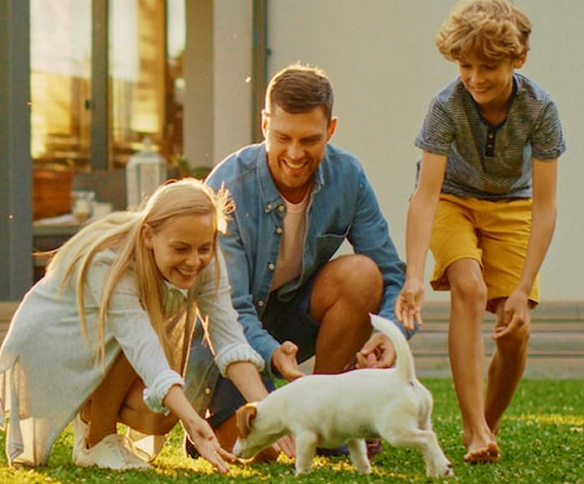 family outdoors