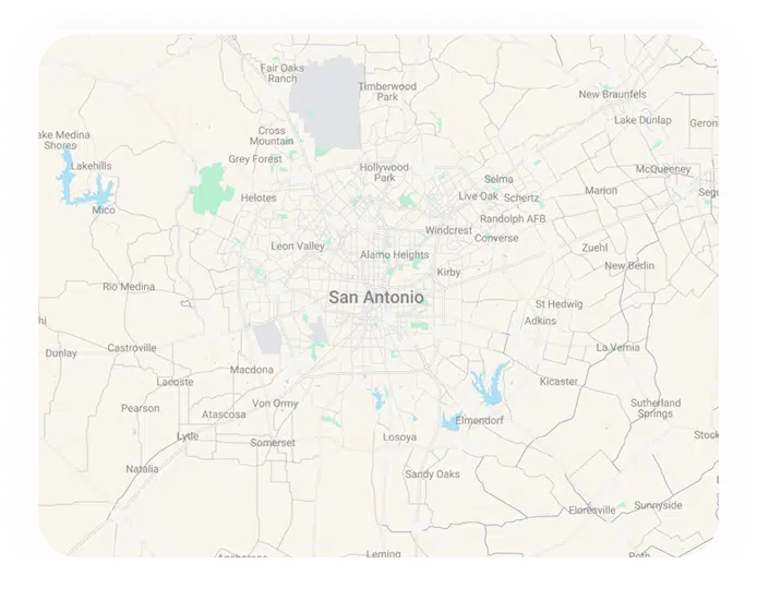 A map of San Antonio, Texas
