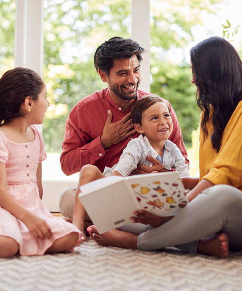family playing