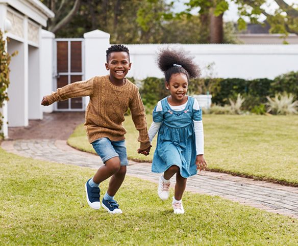 child playing outside